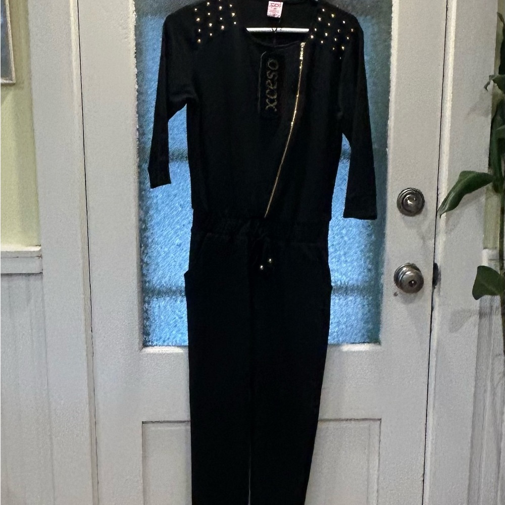 Black Studded Jumpsuit